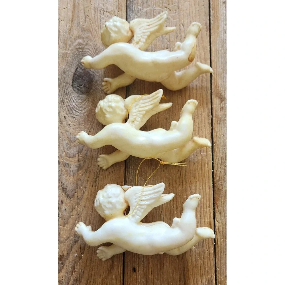 Vnt Cherubs Christmas Ornaments Plastic‎ 6 In Angels